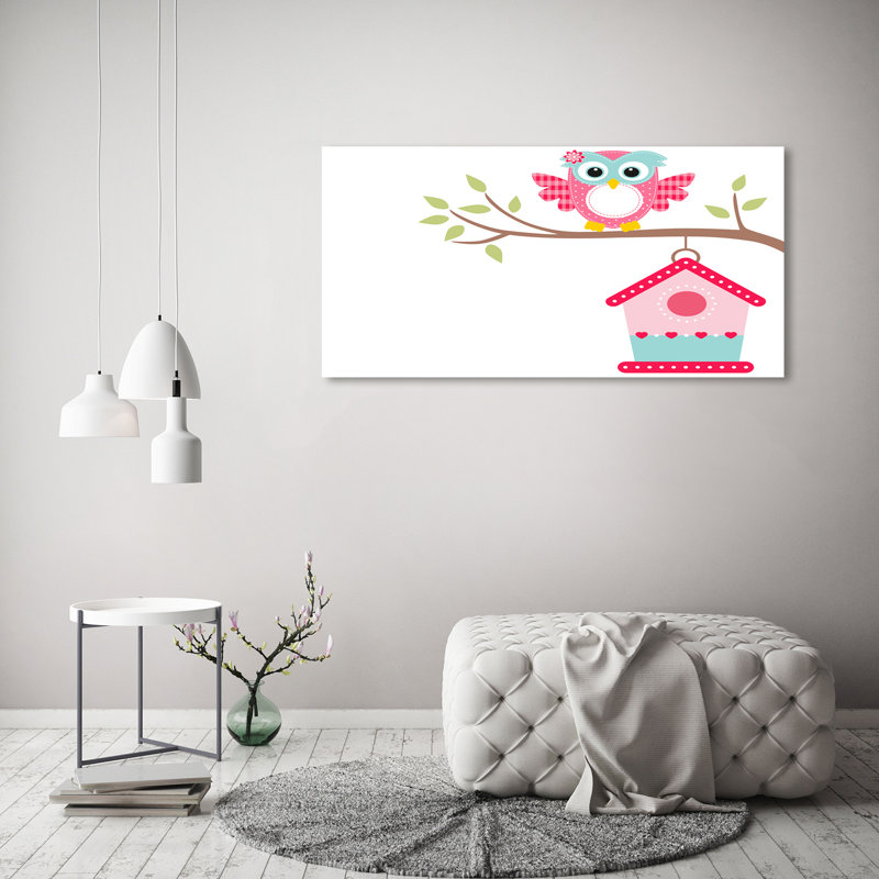 Owl On The Branch - No Frame Print on Canvas