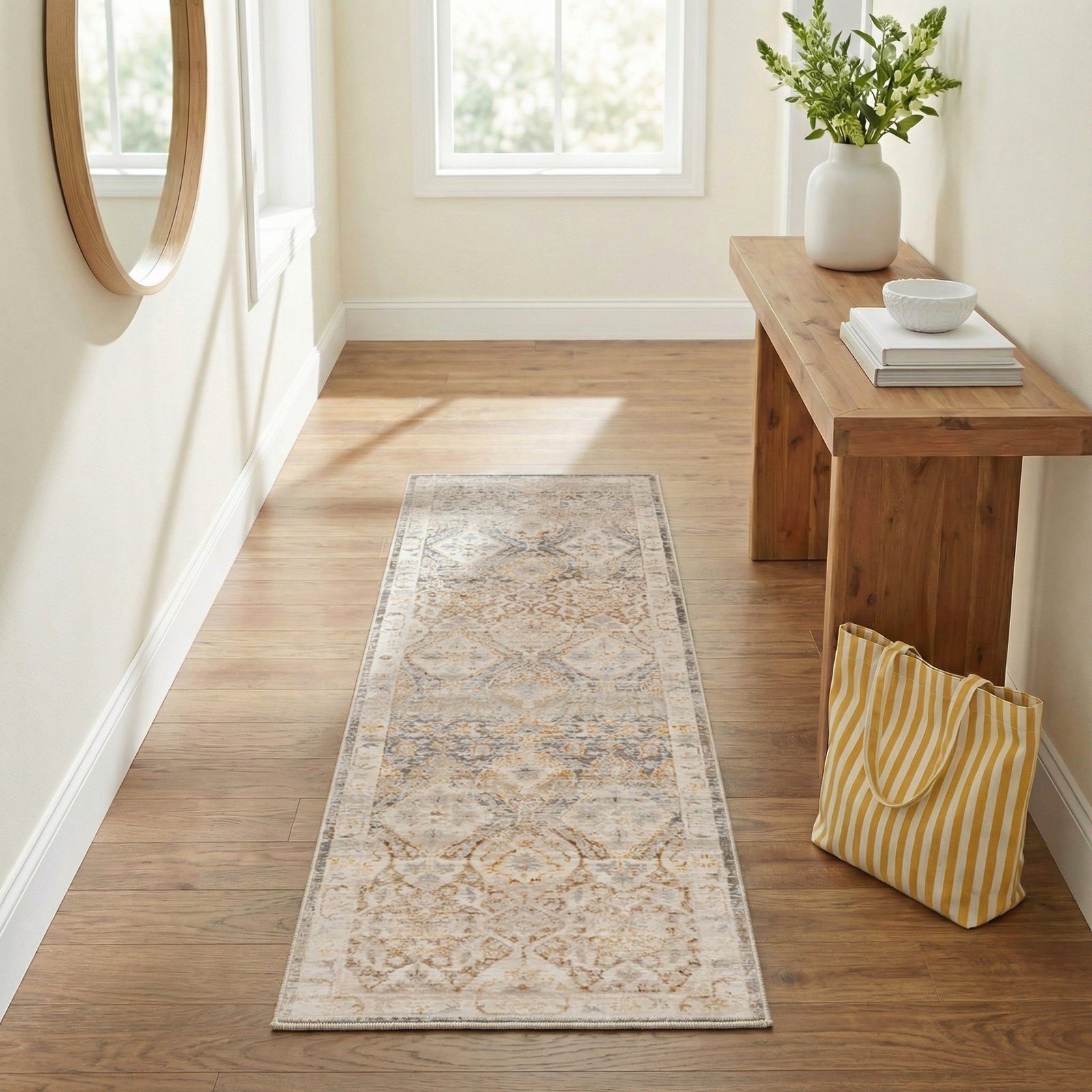 Lynnette Gray Oriental Rug, Runner 2'2" x 8'