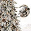 Flocked Pe/Pvc Christmas Tree With Warm White Led Lights – Tips, Natural Pine Cones, Snowy Effect, Hinged Branches, Metal Stand-10906347