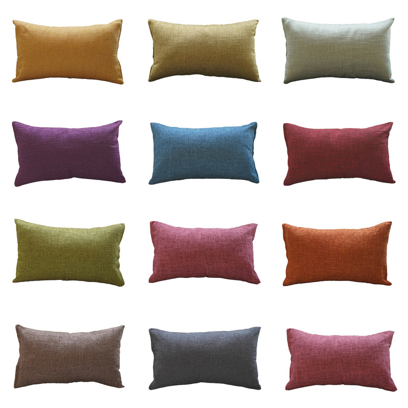 Set of 2 Throw Pillow Covers Only – 12"x20" Decorative Throw Pillow Covers, No Fill, White