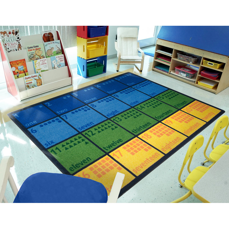 Kid Essentials Count with Me Area Rug, Rectangle 7'8" x 10'9"