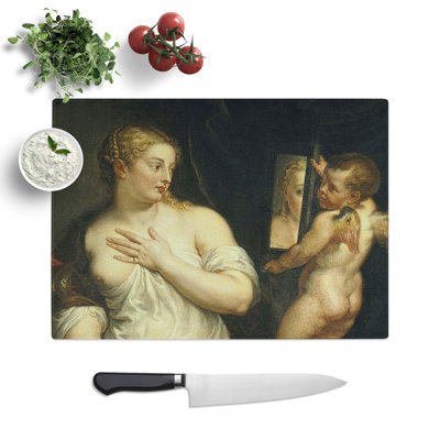 Venus and Cupid by Peter Paul Rubens Chopping Board