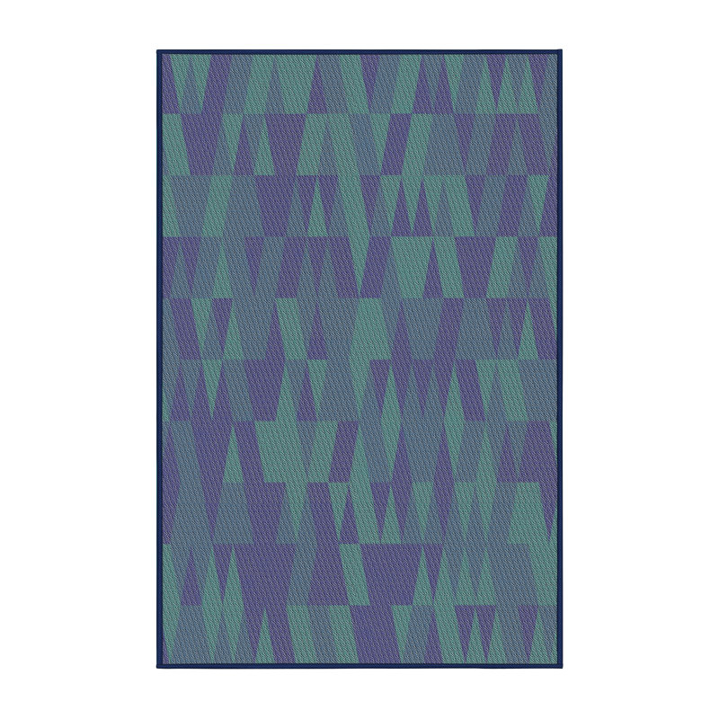 Tapis de zone bleue à motifs, Rectangle 2 pi x 5 pi