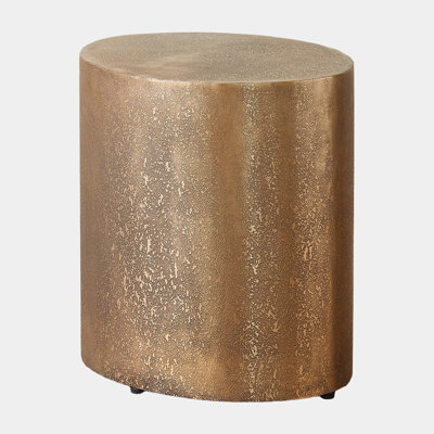 Table tambour texturée - Laiton antique - Sm