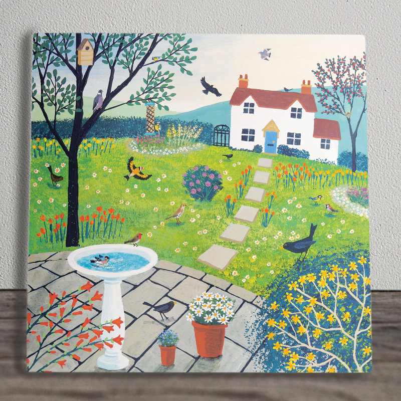 JO GRUNDY Farmhouse Plants & Flowers Wall Decor on Ceramic