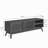 Mid Century Modern Rattan TV Stand For 65 Inch TV, 59 Inch Entertainment Cabinet Media Console, Solid Wood Feet, Rattan Cabinet Doors, Light Wood Finish | Gift Idea-1468264629