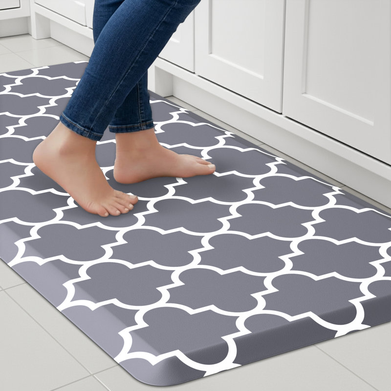 Tapis de cuisine anti-fatigue antidérapant, Gris, Tapis de couloir l 17 po x L 39 po