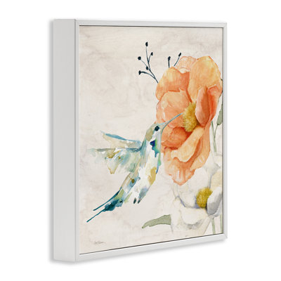 «Blossom & Hummingbird», art de la giclée encadrée par Carol Robinson