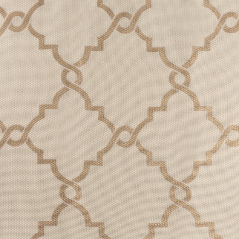 Saratoga Beige and Gold Cotton Blend Grommet Top Valance