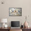 Art campagnard sur toile ocre et oiseaux bleus par Art Remedy-107442116-107442133