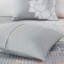 Ensemble de courtepointe en coton imprimé 6 pièces avec coussins décoratifs gris / double pêche / grand-117515534-117515532