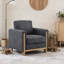 Fauteuil rembourré en tissu