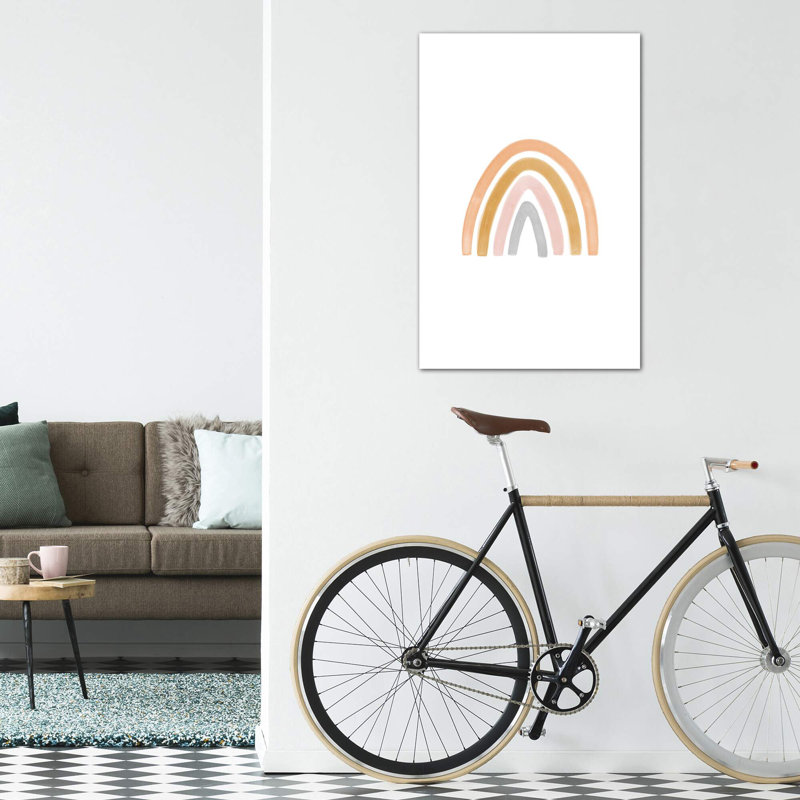 Aquarelle arc-en-ciel II - impression, Toile tendue, Pas de tapis, H 48 po x l 32 po x P 1,5 po
