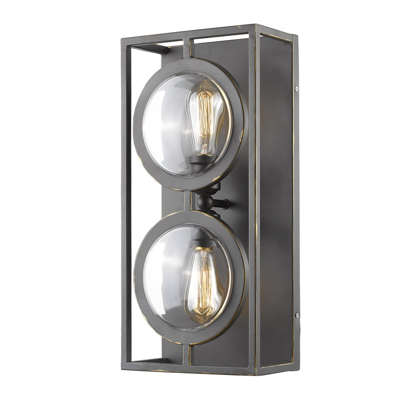 Silvey Steel Flush Mounted Sconce, Olde Bronze