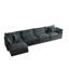 Chenille grise en forme de U relaxant: canapé modulaire 5 places avec canapé modulaire 1 pour le salon
