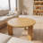 Claremont 30" Solid Rubberwood Coffee Table for Living Room, Round Wood Tea Table with Chunky Legs for Small Spaces & Holiday Hosting-880246075