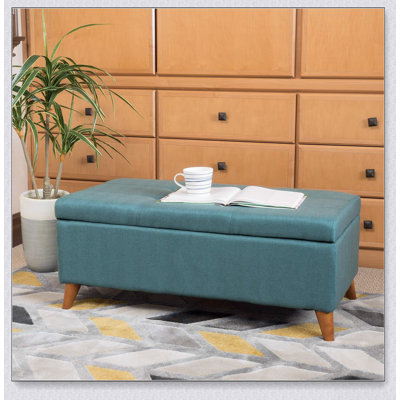 Banc de rangement avec repose-pieds traditionnel pour entrée et chambre à coucher, multifonctionnel et peu encombrant