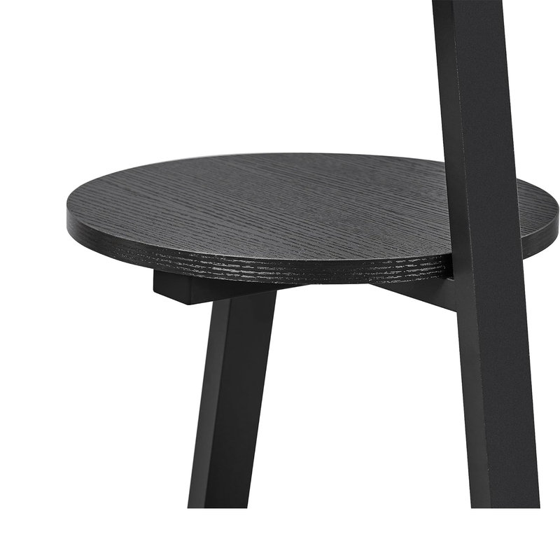 Black Round Metal 3-Tier Side Table