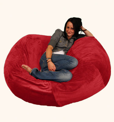 Breton Bean Bag Sofa, Pebble - Merlot
