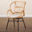 21.7" W Rattan Papasan Chair