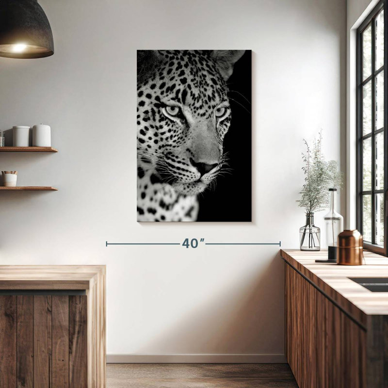 Brampt Leopard Monochrome, 39" H x 26" W