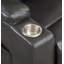 Fauteuil inclinable en cuir gris acier avec relevage et massage-740232913