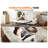 Queen Size 2-in-1 Pull-out Sofa Bed Convertible Chenille Sofa With 20w Fast Charging Led Light Memory Foam Couch Cushion Trim Rv Sleeper Sofa-1360477280