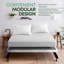 Sommier double non assemblé pour lit double - Sommier tapissier en bois de 2,5 pouces seulement - Sommier de remplacement silencieux et silencieux, assemblage facile (blanc)-1392475063-1472456941