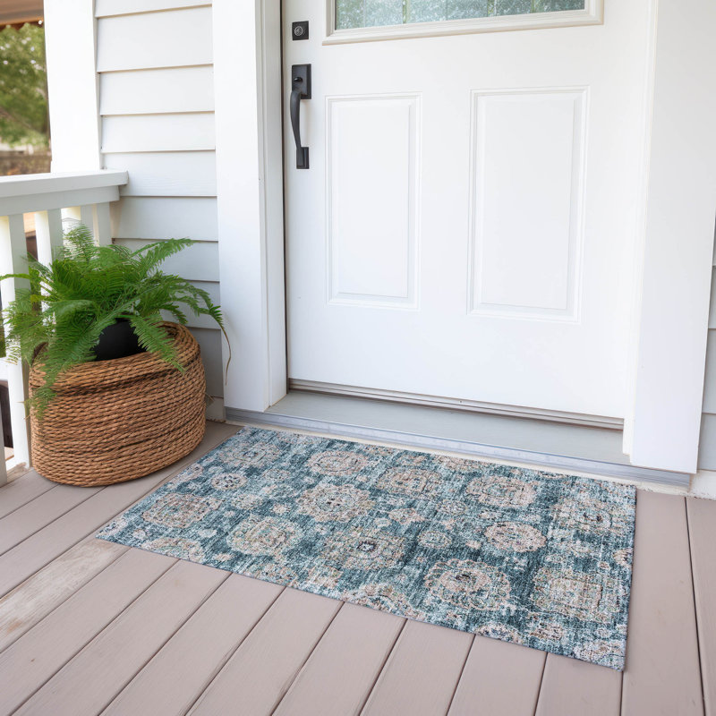 Tapis intérieur / extérieur Ivayla, Rectangle 1 pi 8 po x 2 pi 6 po