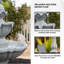  Fontaine solaire sur pied 36,2 pouces à 2 niveaux pour l'extérieur - Design classique