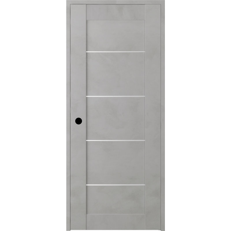 Porte pré-suspendue standard en bois manufacturé Avon 07 4H, 17,75 po x 79,37 po, Chêne Veralinga, Gauche