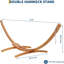 Support de hamac, support de hamac en bois seulement, poids maximal de 330 lb