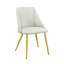 Chaise d'appoint blanche en cuir synthétique, ensemble de 2