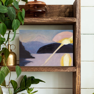 Contemporary Art Abstract Colorful Contemporary Landscape Mountain Wall Art by Janel Bragg - Wrapped Canvas Print