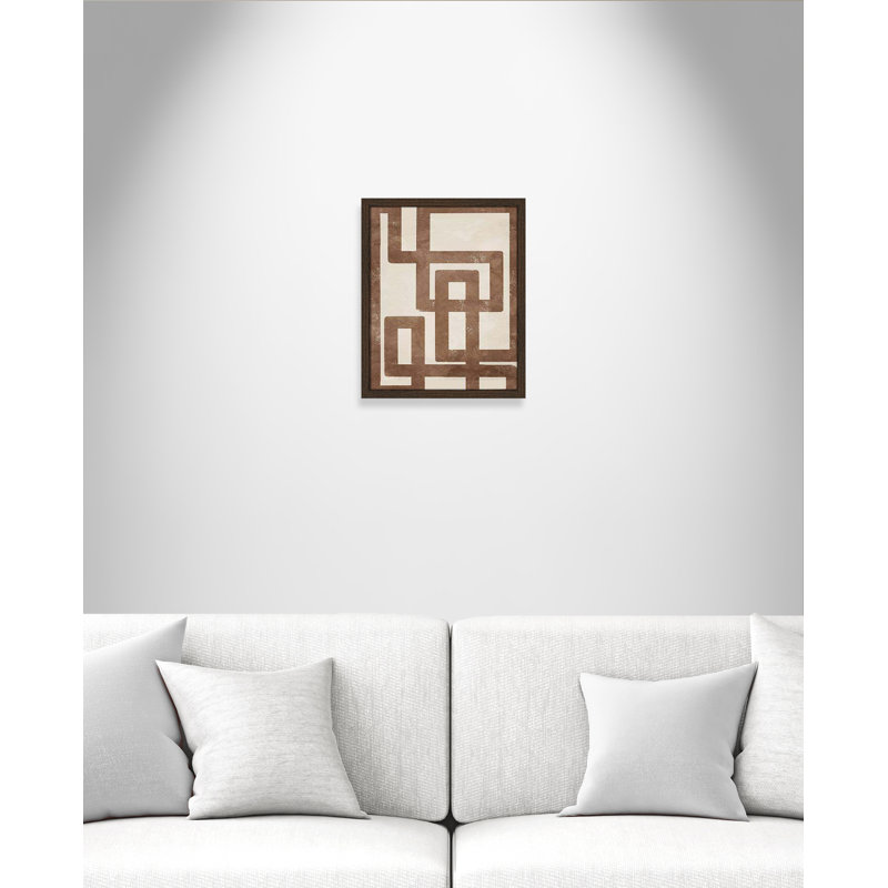 «Happy Natural Sequence I» par Marcus Prime, H 19 po x l 16 po x P 0,75 po, Cadre à grain de bois blanc