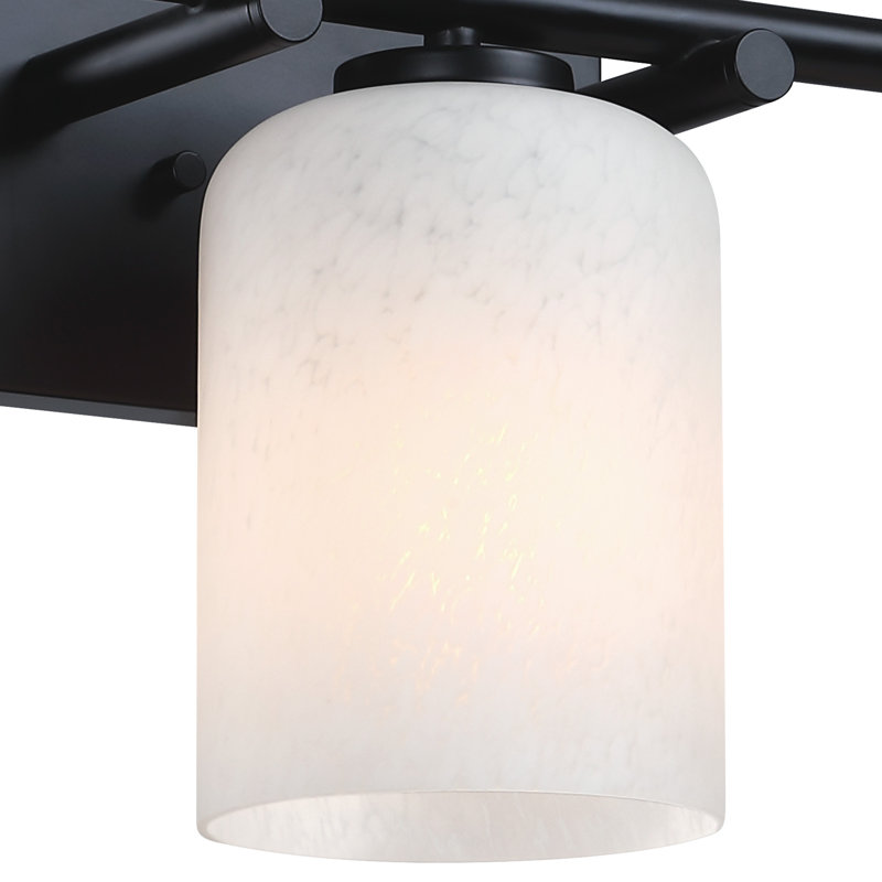 Rieth 24 in. 3-Light Vanity Wall Light for Bathrooms, Matte Black