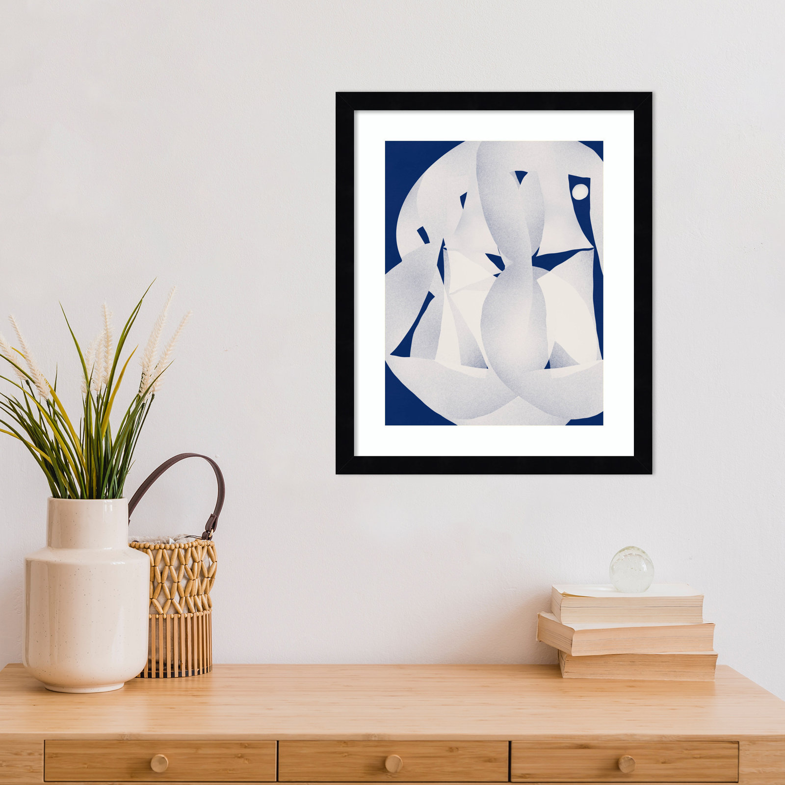 Louella "Paper Sculpture Abstract" Print, Black, 17" H x 14" W