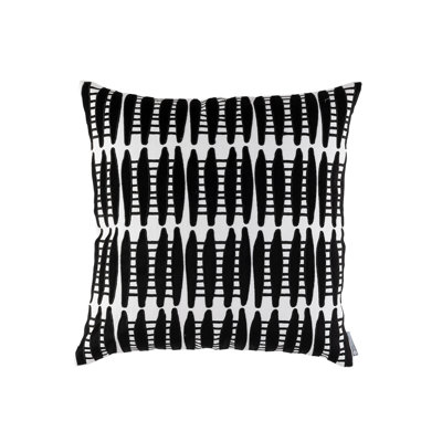 Ivy Appliqued Linen and Velvet Throw Pillow