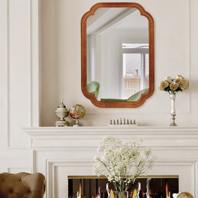 Miroir décoratif, miroir décoratif à cadre en bois pour chambre à coucher, salle de bain, salon, entrée