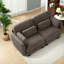 Canapé modulaire compact en chenille brun