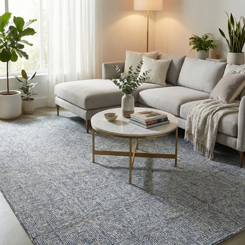 Handmade Geometric Area Rug, Runner 6'5" x 14'10"