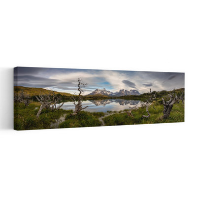 Patagonia Lake Reflections Dramatic Peaceful Serene Landscape Mountain Wall Art
