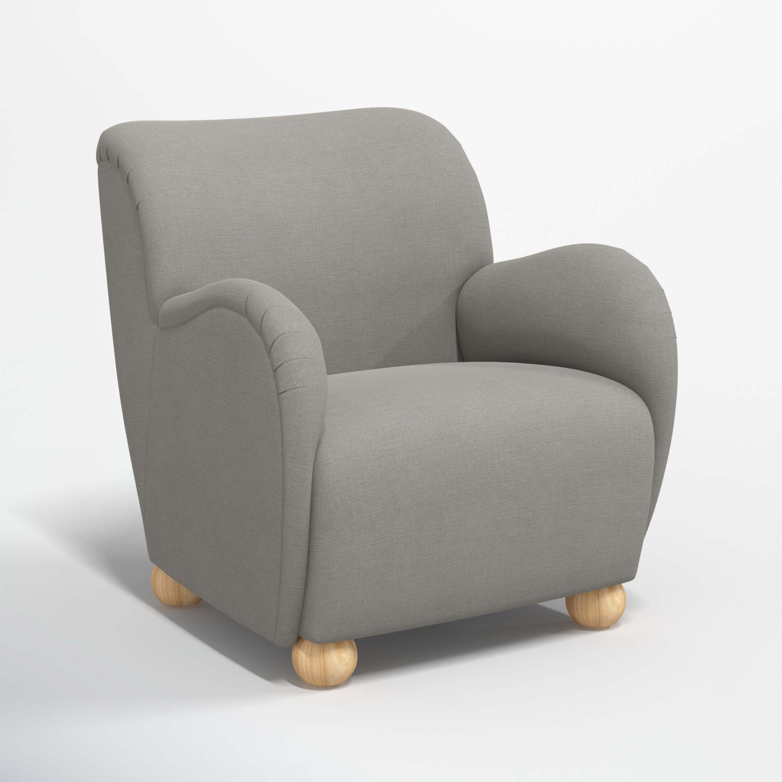 Cowen Upholstered Armchair, Classic Grey Linen