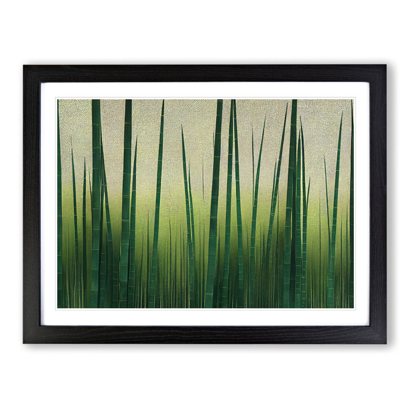 Stupendous Bamboo Forest - Single Picture Frame Painting, 46cm H x 64cm W x 2cm D, Black