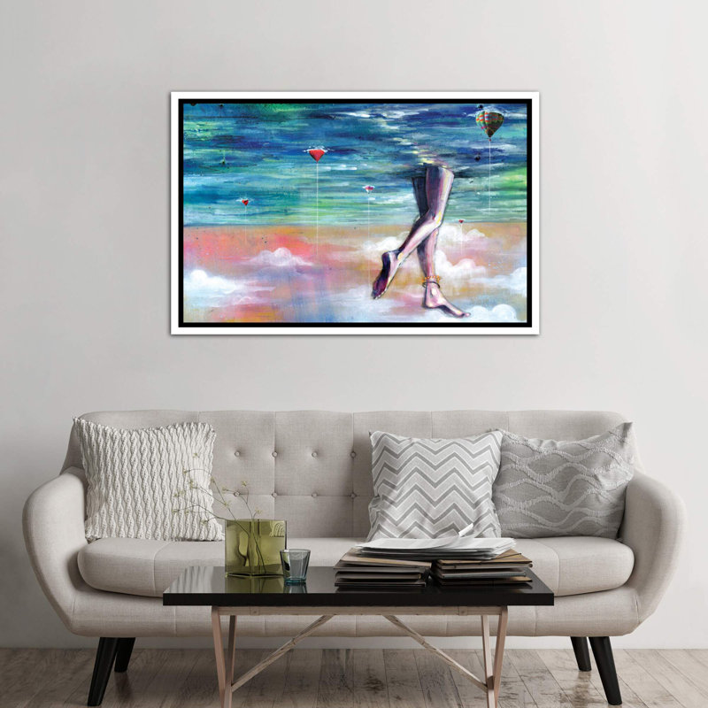 « cloud walk »-impression, Toile blanche encadrée, H 32 po x l 48 po x P 1,5 po
