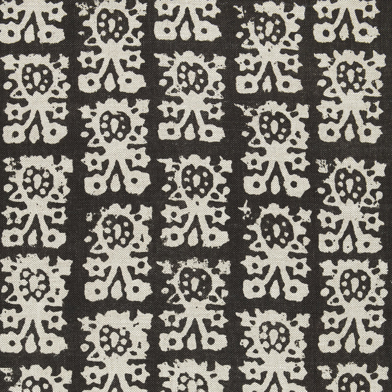 Jakarta Linen Print Fabric, Graphite