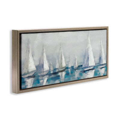 Voile, flotte de bateaux, art mural encadré par Ziwei Li