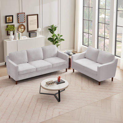 Azriah Faux Leather Living Room