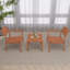 Ensemble de conversation 3 pièces en PP, 2 chaises avec table, meubles polyvalents pour l'intérieur et l'extérieur-958647918