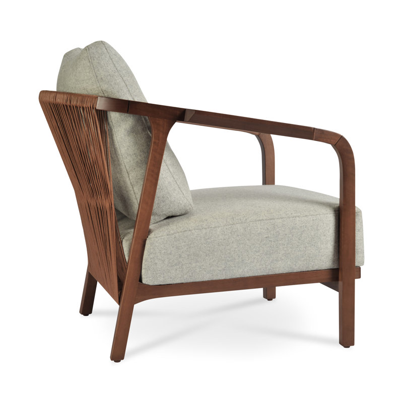 Drops Armchair in Fabric, Silver Wool